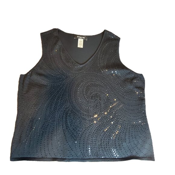JONES NEW YORK Beaded and Sequins Black Tank Women's Plus Size 3X - Picture 12 of 13